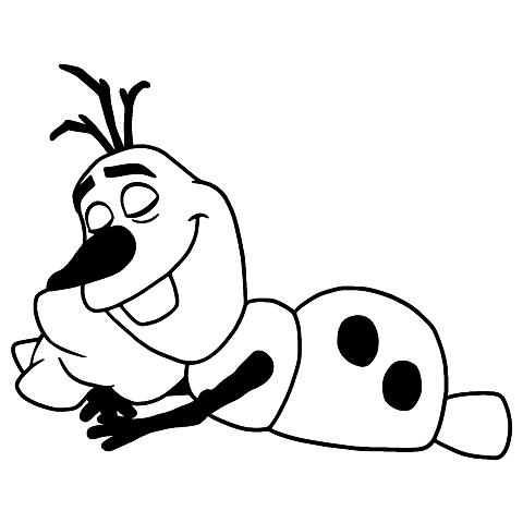 Olaf care doarme Coloring Page