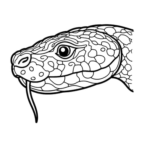 kígyófej Coloring Page