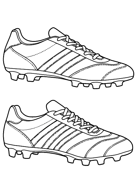 fußballschuhe Coloring Page