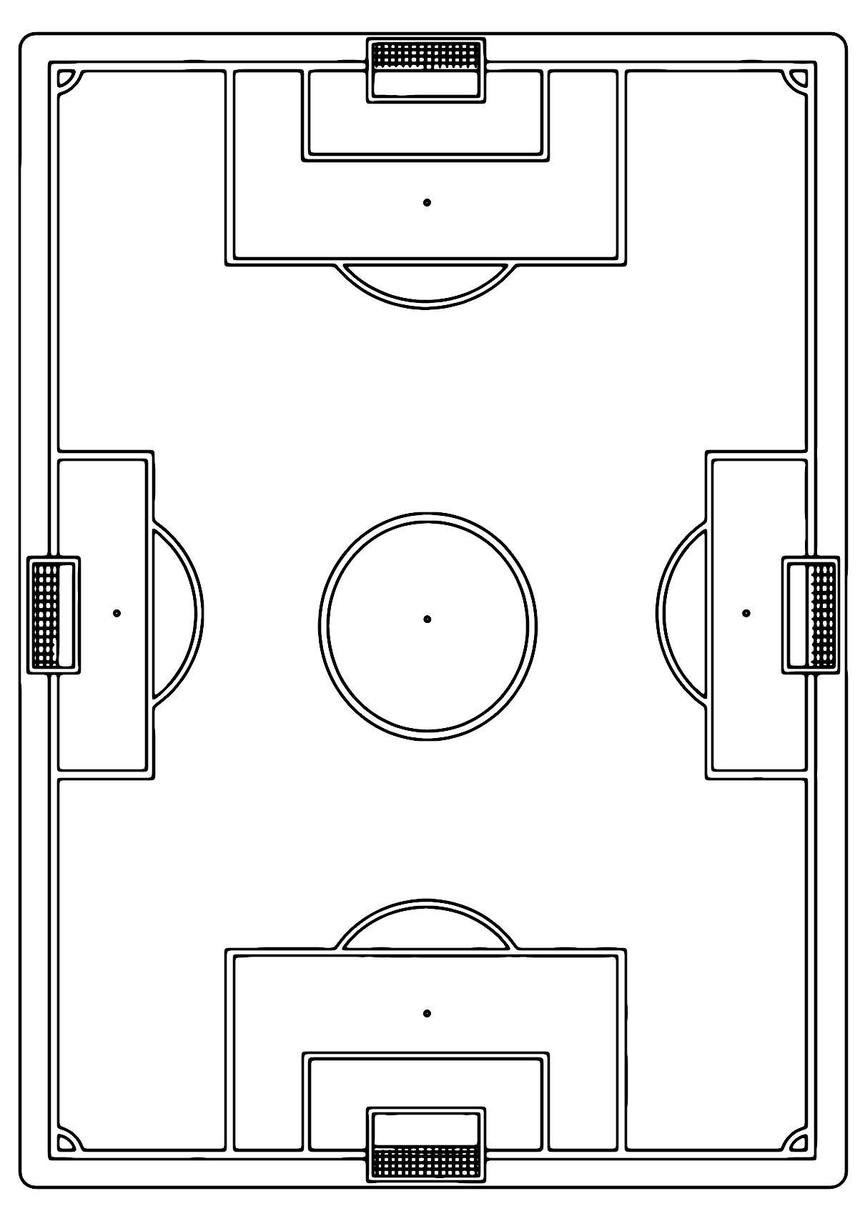 Fußballfeld Ausmalbild