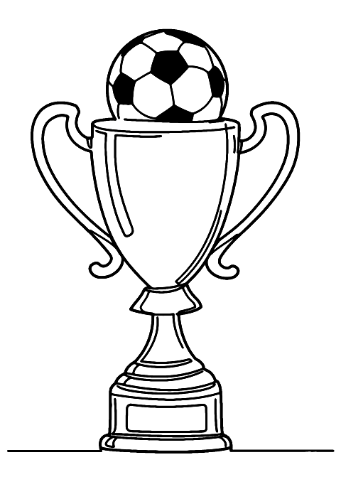 fodboldpokal Coloring Page