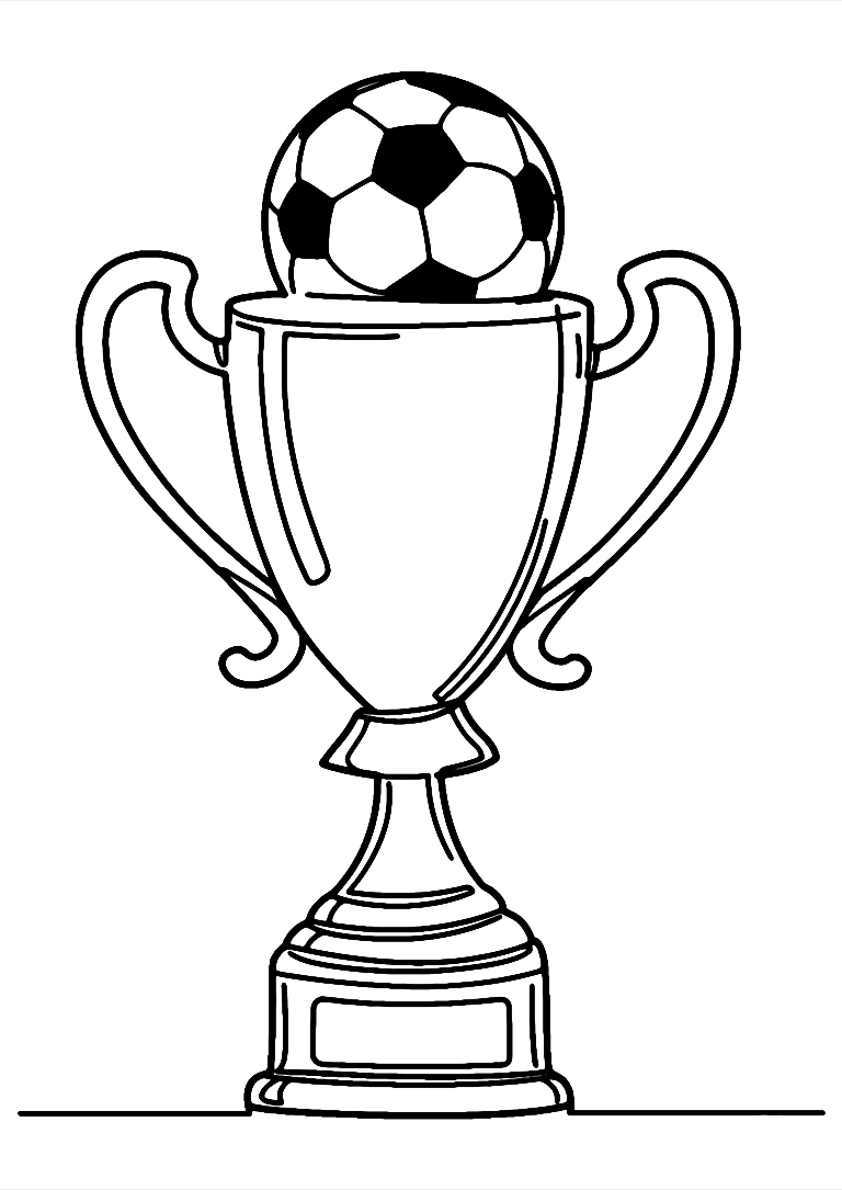 Fußballpokal Ausmalbild