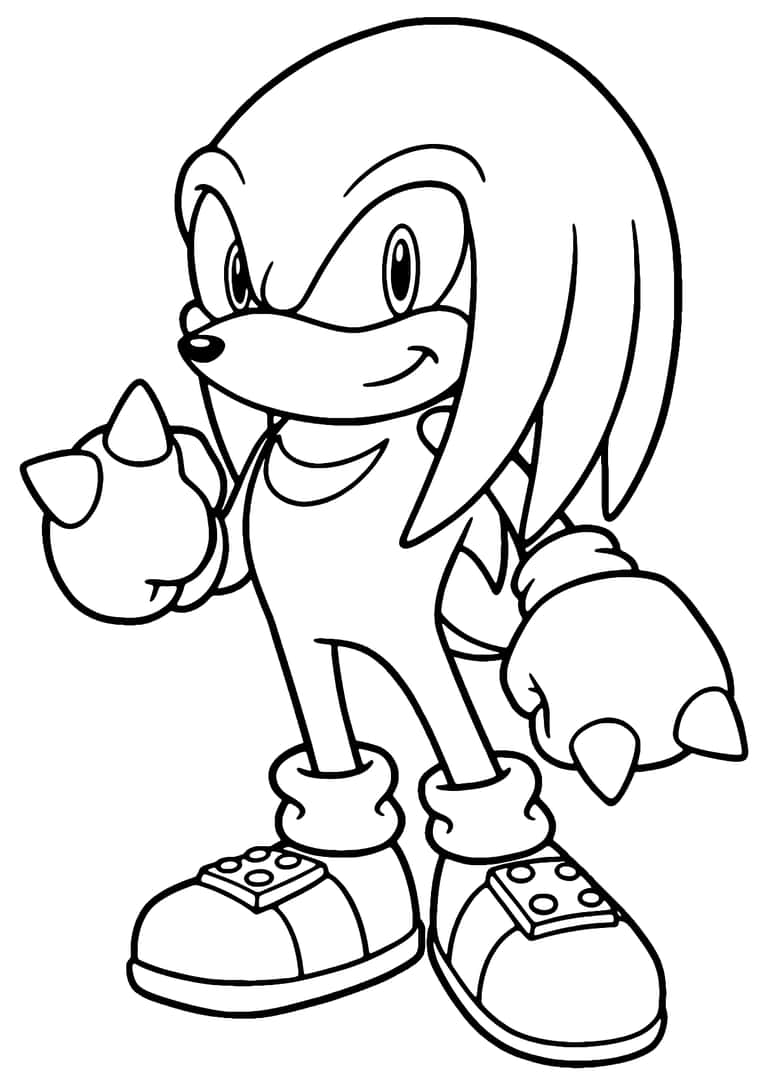 Dibujo De Sonic Knuckles Para Colorear