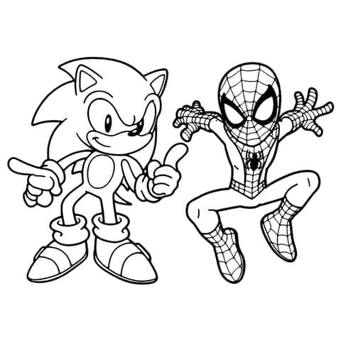 Sonic and spiderman