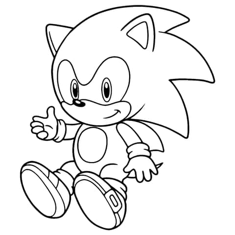 Vauva Sonic Coloring Page