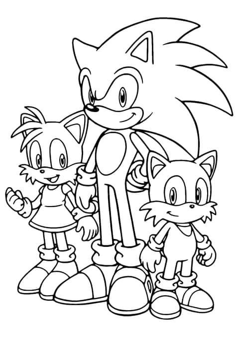 Sonic Ailesi Coloring Page