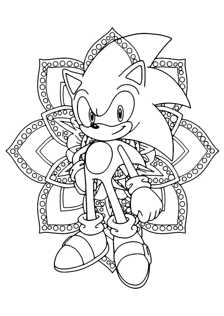 Dibujo De Mandala De Sonic Para Colorear