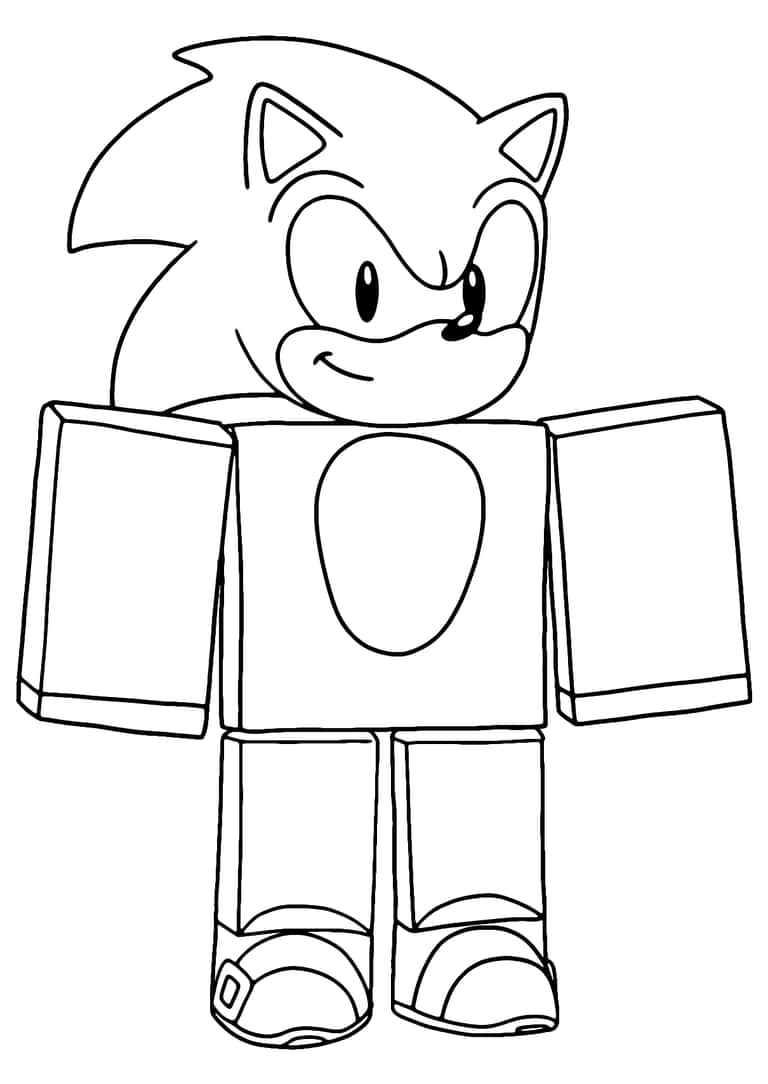 Sonic Roblox Ausmalbild