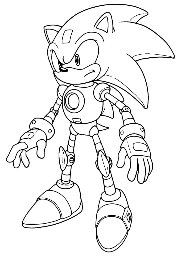 Dibujo De Sonic Robot Para Colorear