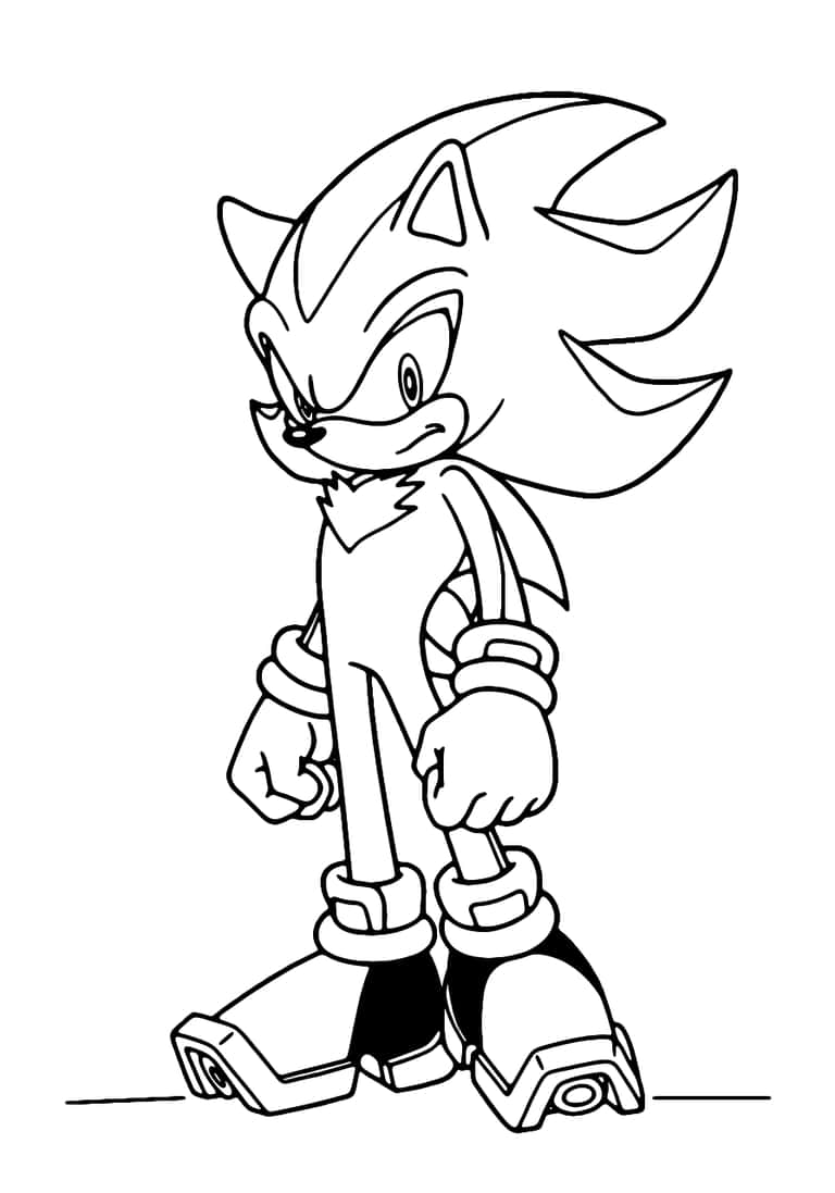 Dibujo De Sonic Shadow Para Colorear