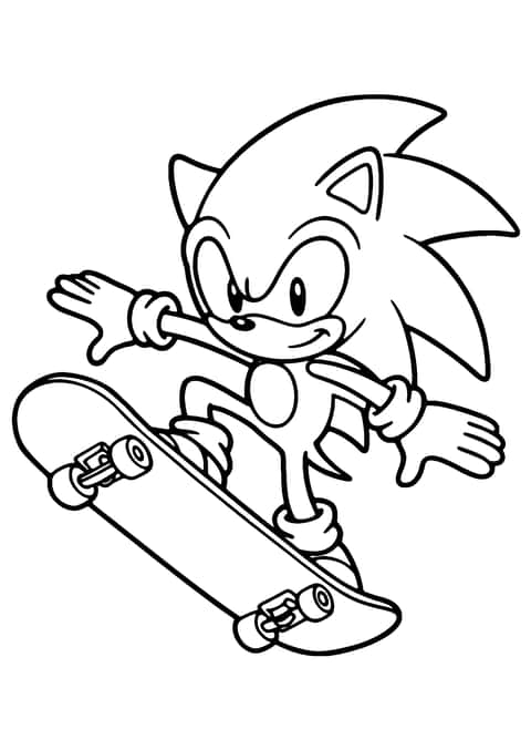 Sonic en Skateboard