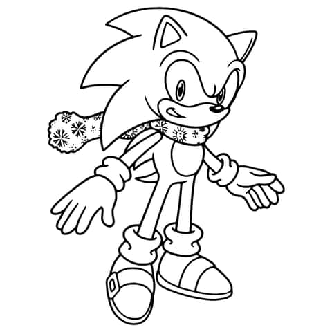 Sonic winter Coloring Page