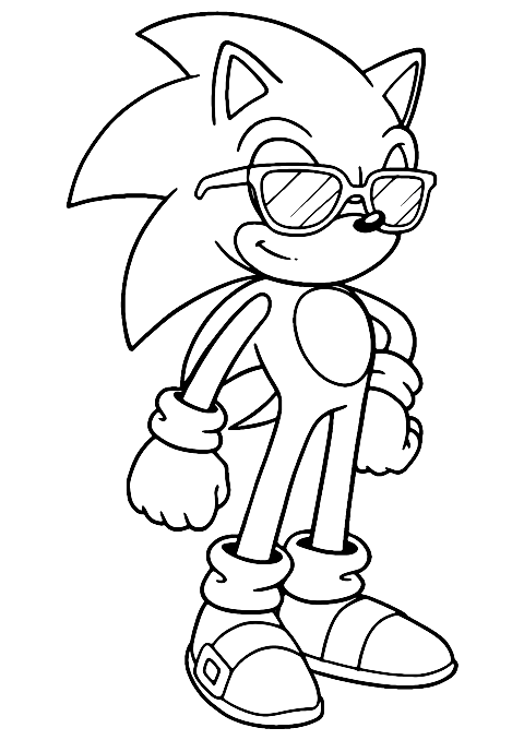 Sonic with Glasses