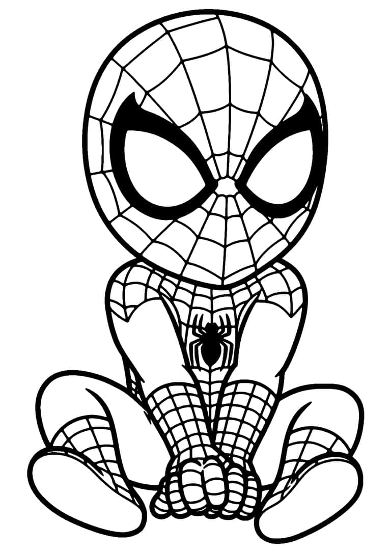 Desenho De Homem Aranha Bebe Para Colorir