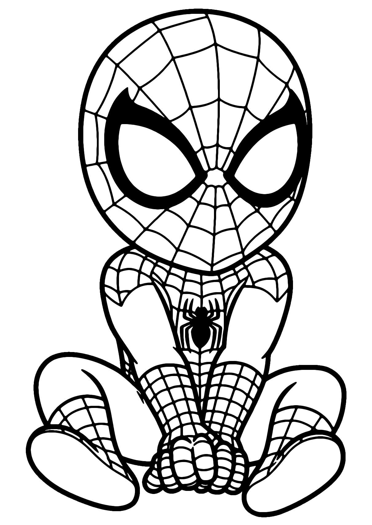 Baby Spiderman Ausmalbild