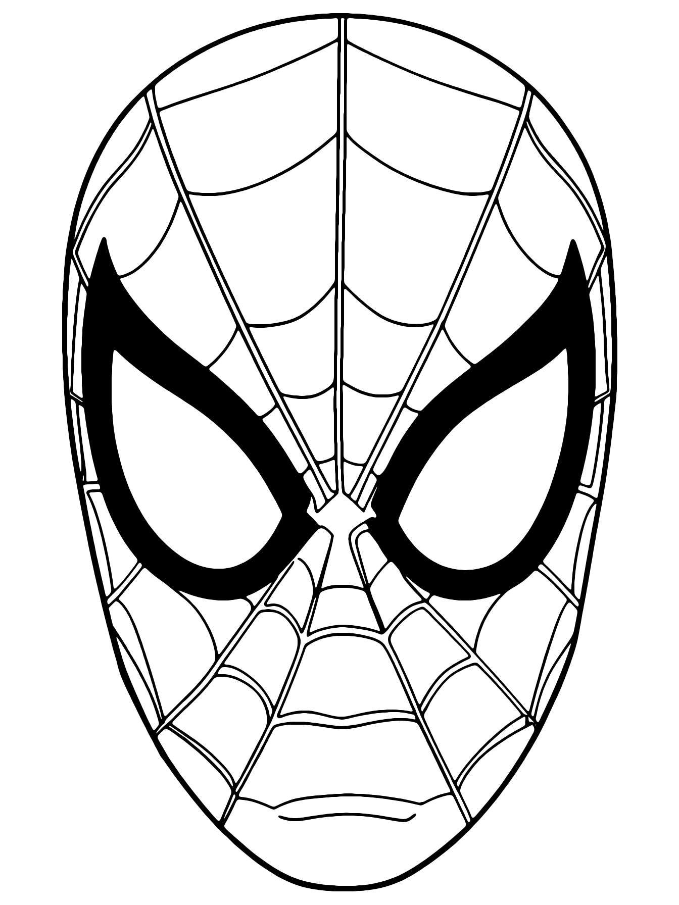 Spiderman Mask Coloring Page