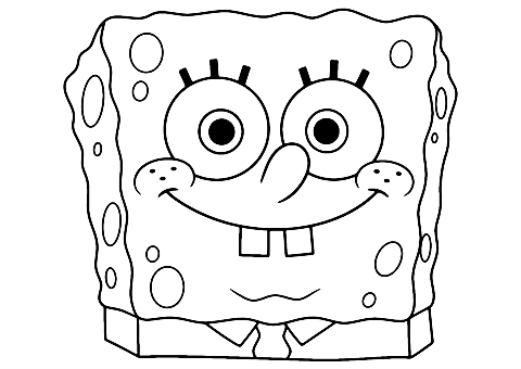 Visage de Bob l'éponge Coloring Page