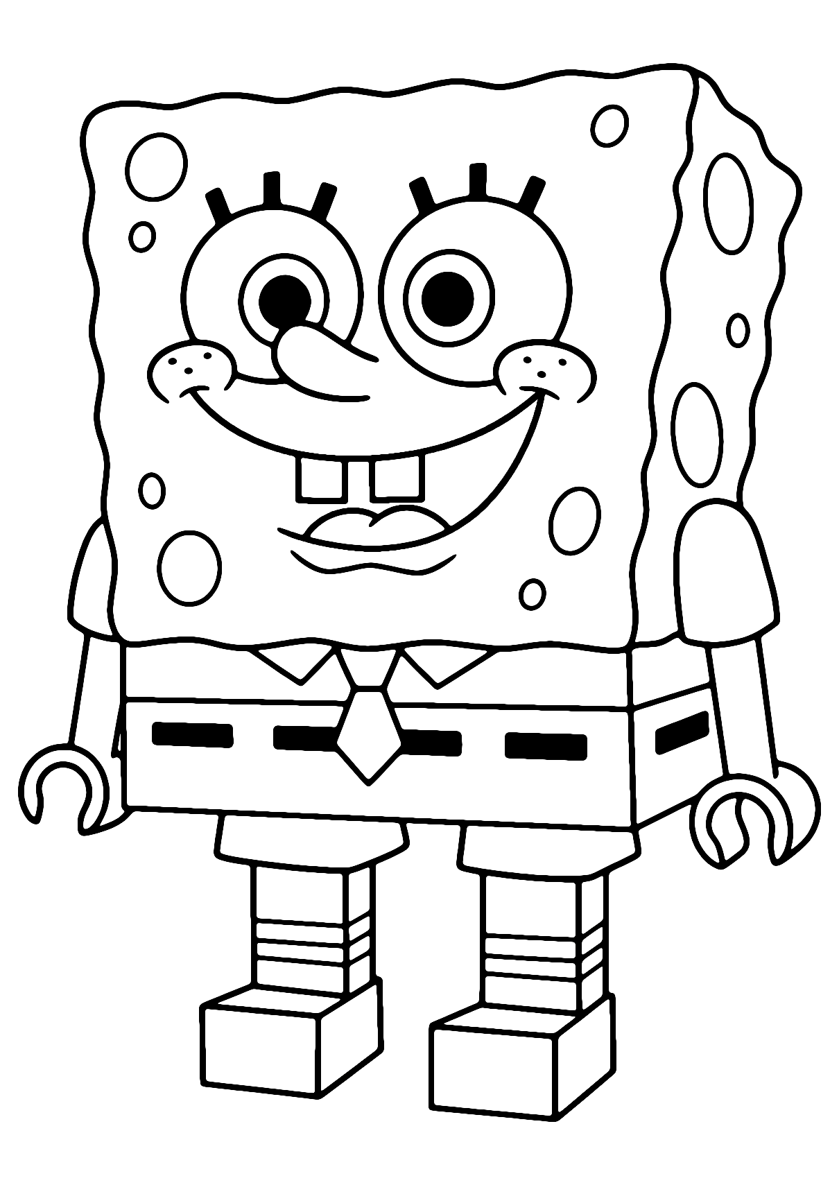 Spongebob Lego Kleurplaat