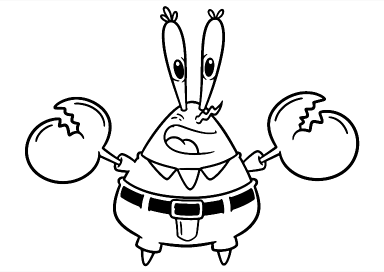 Desenho De Bob Esponja Seu Siriguejo Para Colorir