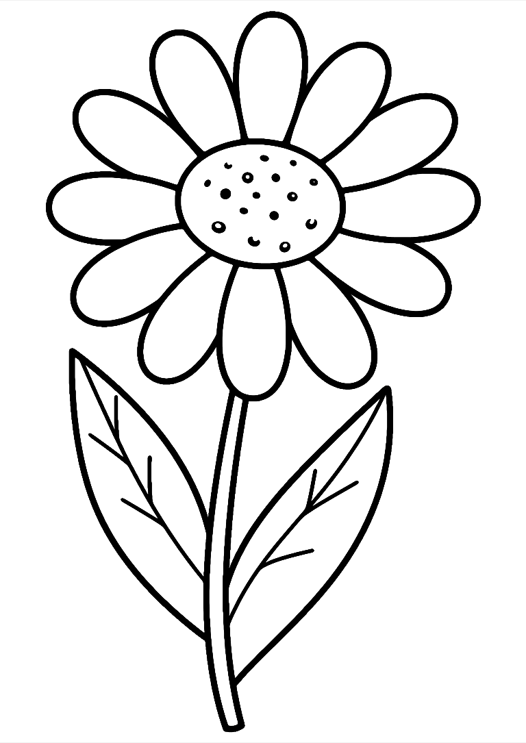 Spring Flower Coloring Page