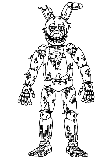 스프링트랩 fnaf Coloring Page