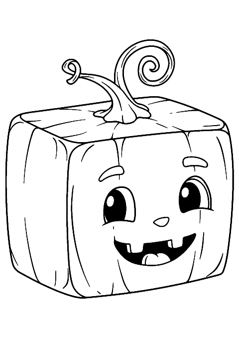 spookley der quadratische kürbis Coloring Page