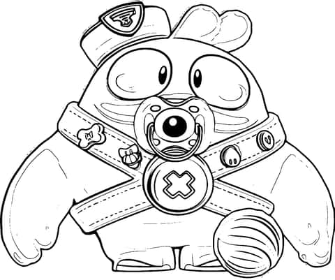 Squeak Brawl Stars Coloring Page