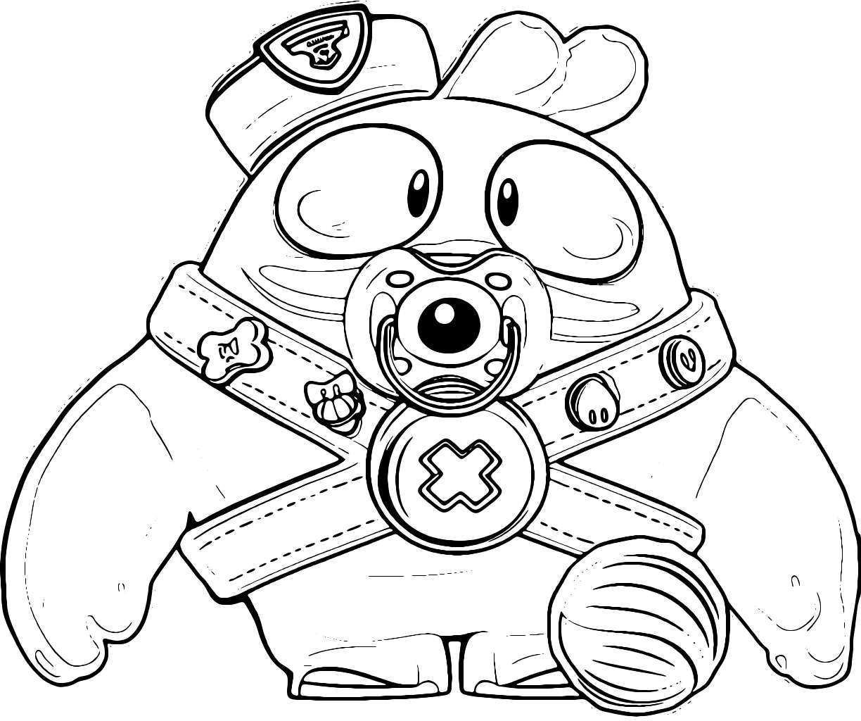 Squeak Brawl Stars Coloring Page