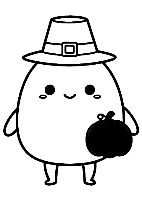 Şükran günü squishmallow Coloring Page