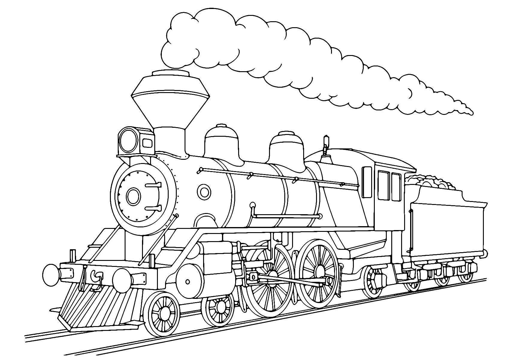 Steam Train Coloring Page