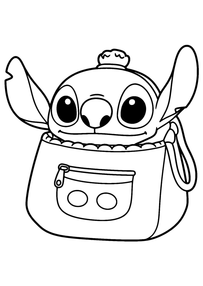 Desenho De Bolsa Stitch Para Colorir