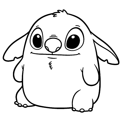 stitch Squishmallow Coloring Page