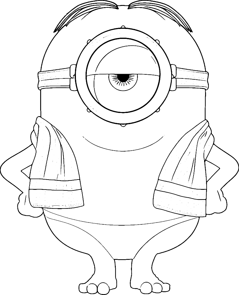 Dibujo De Minion Stuart Para Colorear