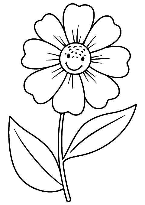 夏の花 Coloring Page