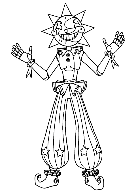 선드롭 fnaf Coloring Page