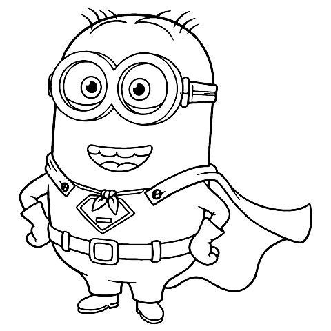 szuperhős minyonos Coloring Page