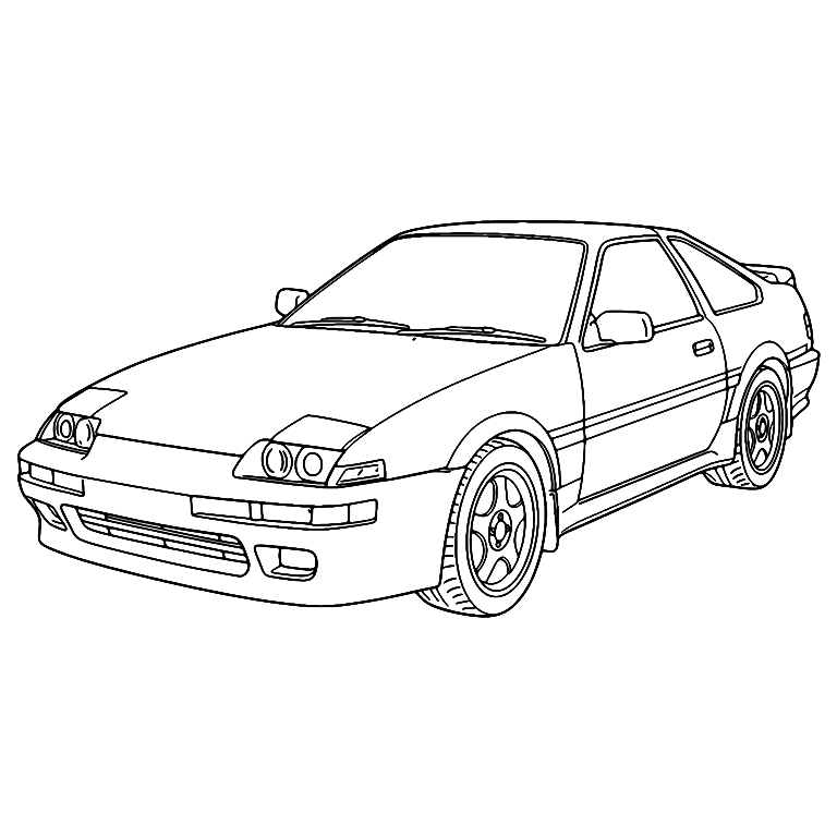 スープラ 車 の塗り絵