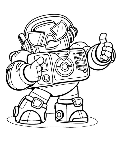 Surge Brawl Stars Coloring Page