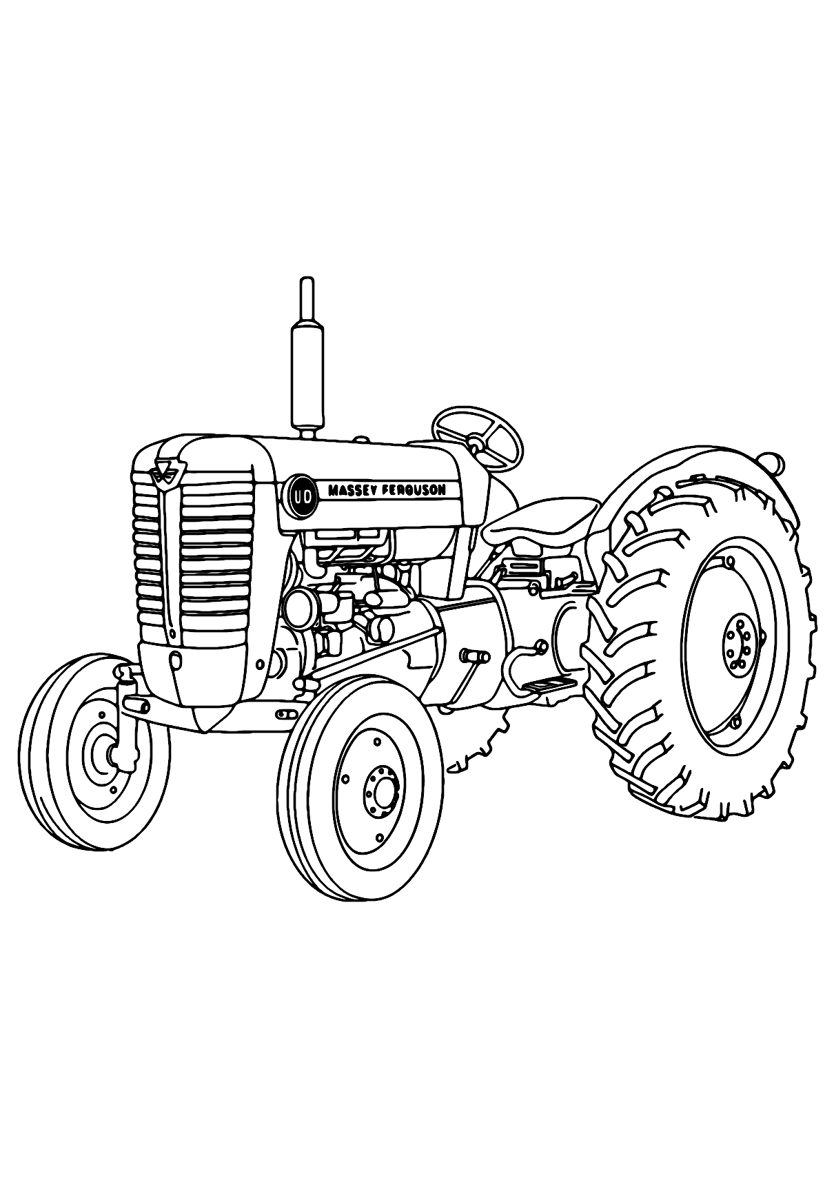 Tracteur Massey Ferguson​ Coloring Page