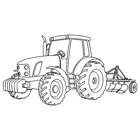 tractor with plow