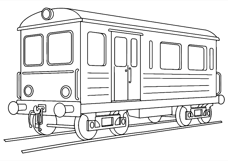 Desenho De Vagão De Trem Para Colorir