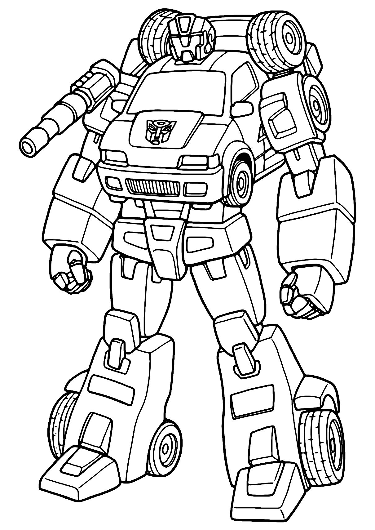 Coloriage Voiture Transformers