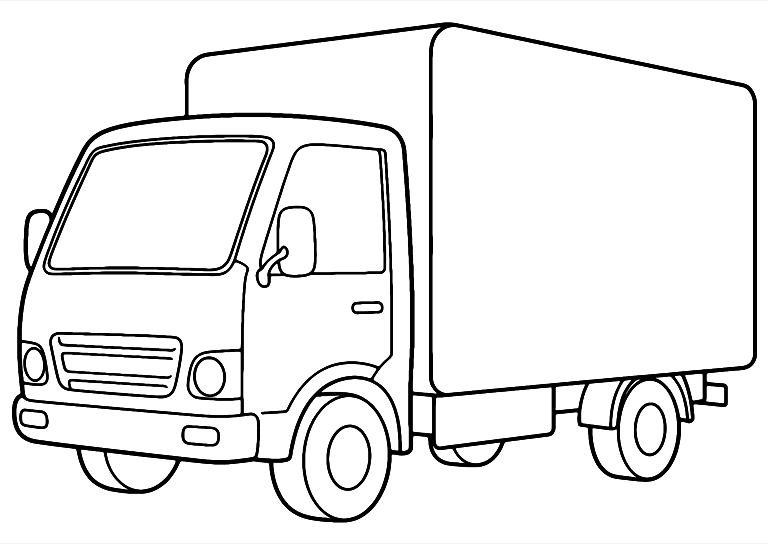 トラック 車 の塗り絵