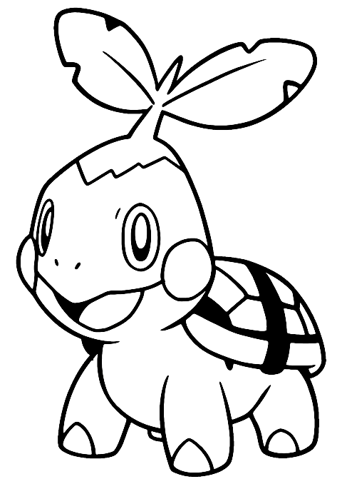 tortipouss pokemon Coloring Page