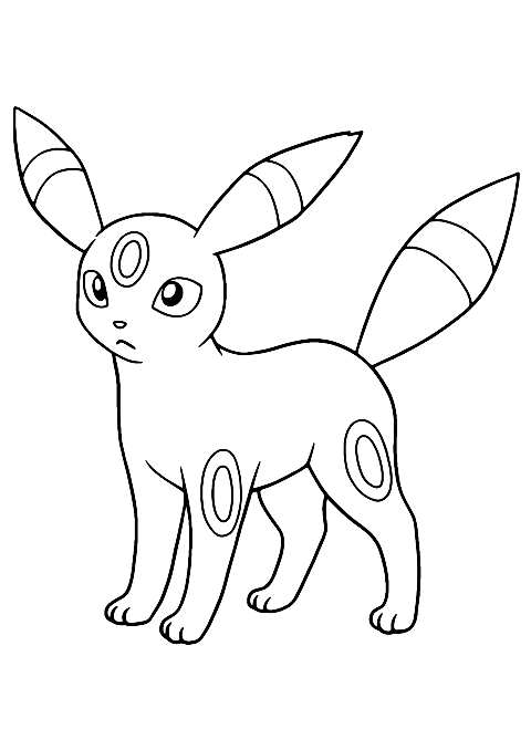 アンブレオン ポケモン Coloring Page