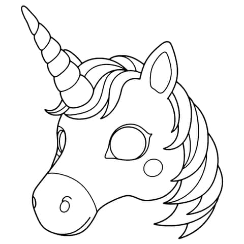 ユニコーンマスク Coloring Page