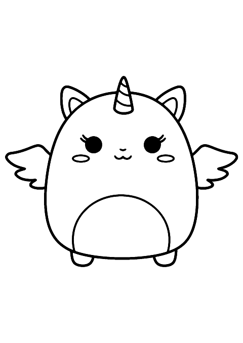 unicorn Squishmallow Coloring Page