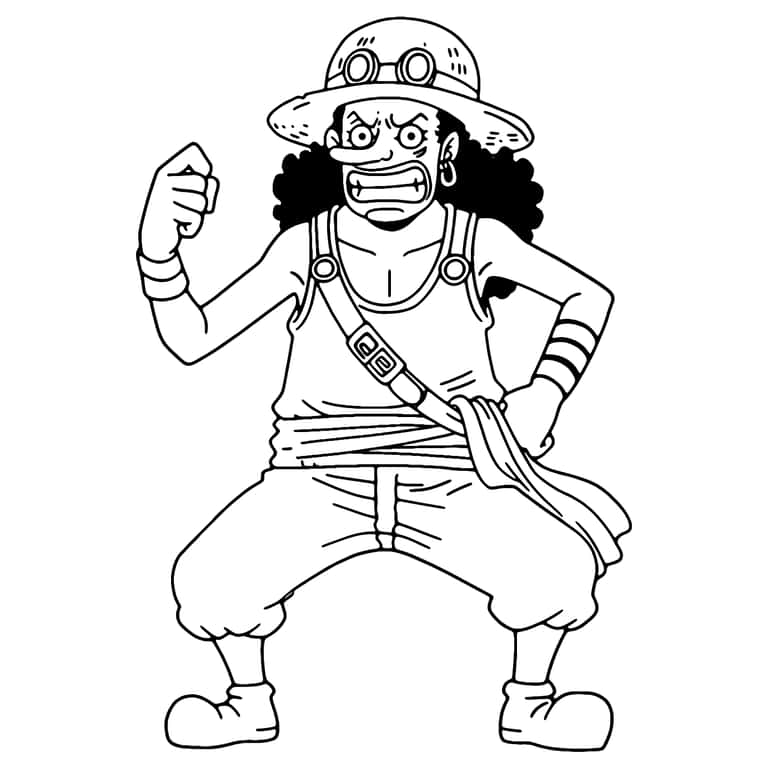 Disegno Da Colorare Di Usopp One Piece