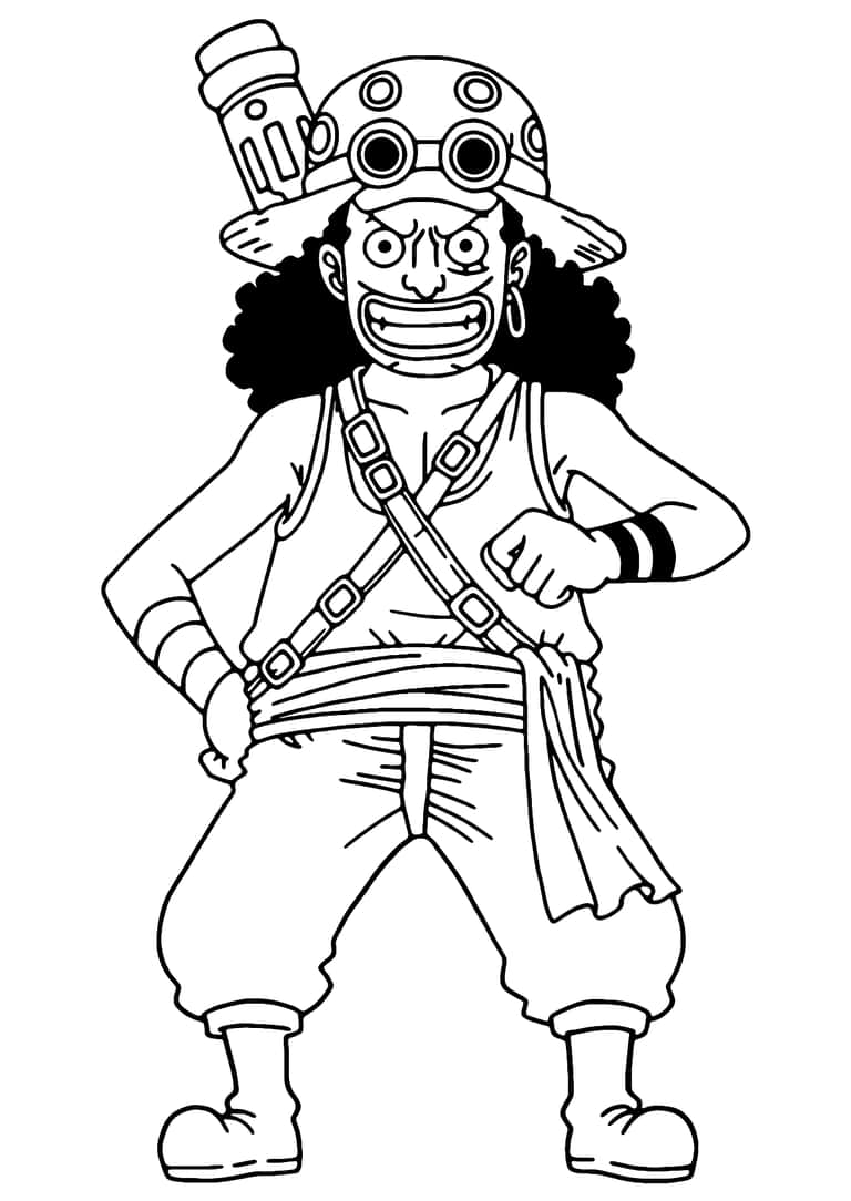 Disegno Da Colorare Di Usopp One Piece