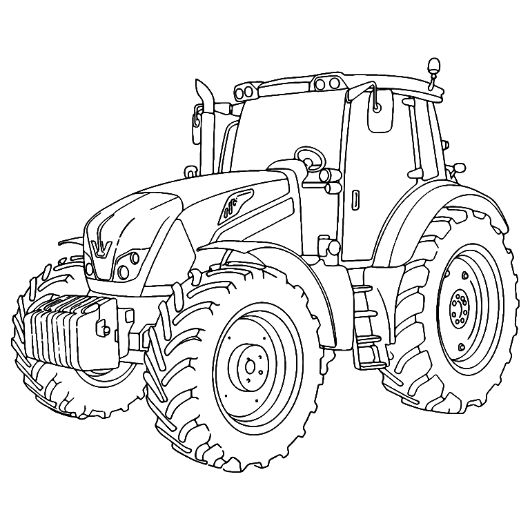 Coloriage Tracteur Valtra